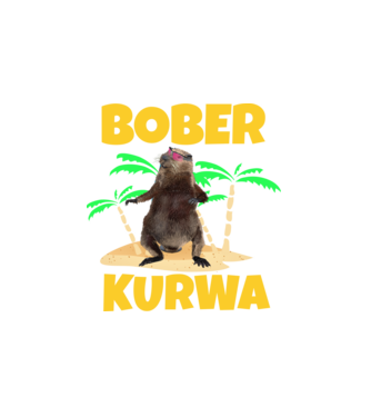 Bober minta fehér pólón