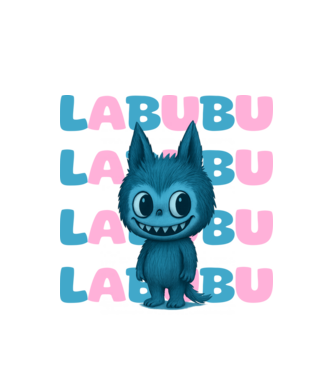 Labubu minta fehér pólón