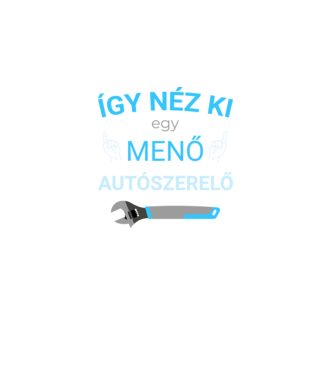 Menő Autószerelő minta fekete pólón