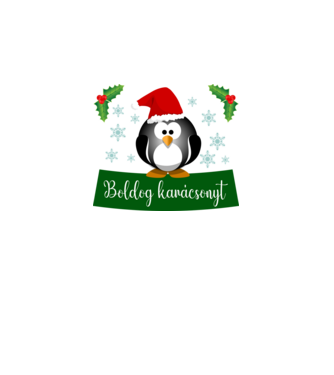 Boldog karácsonyt minta fekete pólón