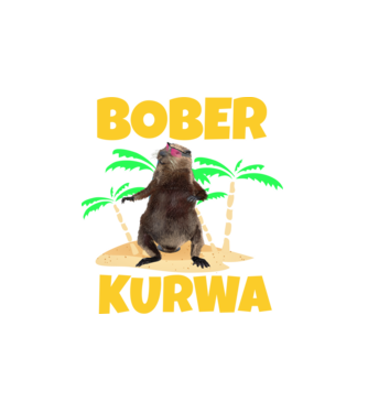 Bober minta fehér pólón