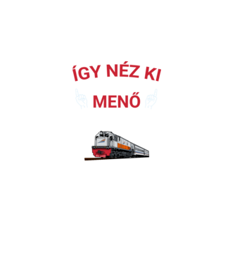 Menő Vasutas minta fekete pólón