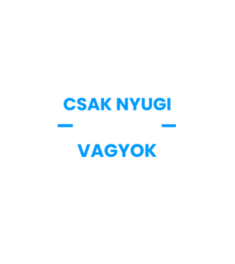 Csak nyugi pincér vagyok minta fekete pólón