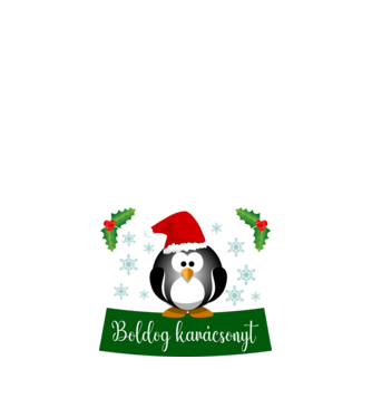Boldog karácsonyt minta fekete pólón