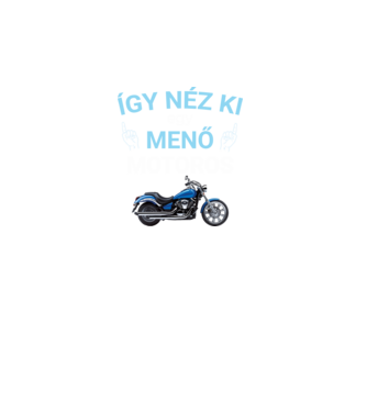 Menő Motoros minta fekete pólón