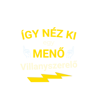 Menő Villanyszerelő minta fehér pólón