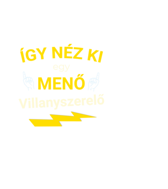 Menő Villanyszerelő minta fekete pólón