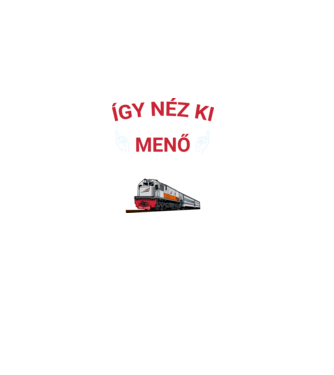 Menő Vasutas minta fekete pólón