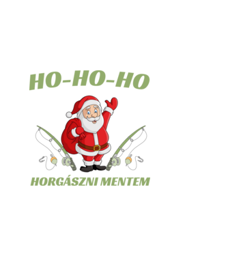 Horgászni mentem minta sötétkék pólón