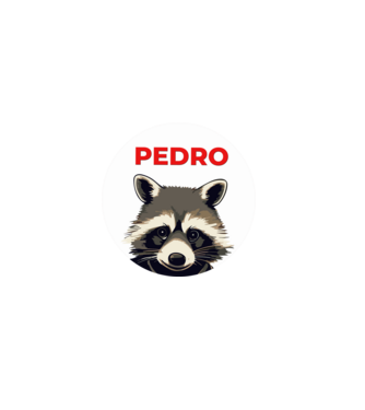 Pedro minta fekete pólón