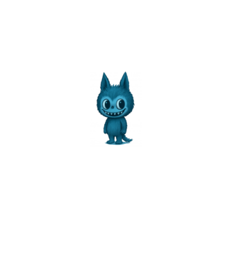 Labubu minta fekete pólón