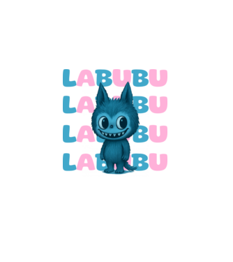 Labubu minta fehér pólón