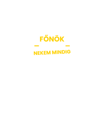Főnök vagyok minta fekete pólón