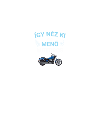 Menő Motoros minta királykék pólón