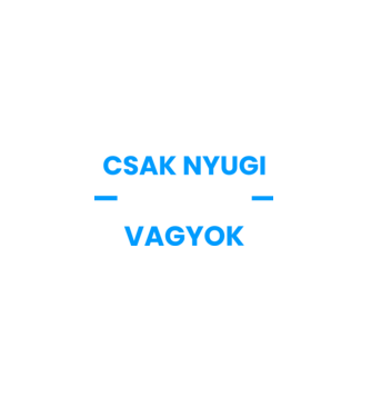 Csak nyugi pincér vagyok minta fekete pólón