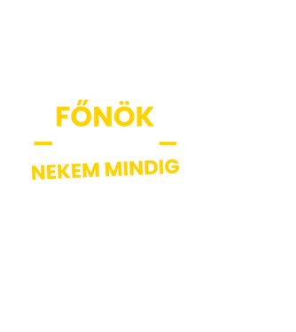 Főnök vagyok minta fehér pólón