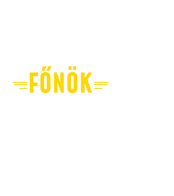 főnök minta fehér pólón