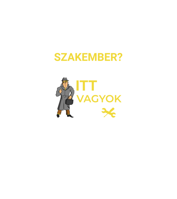 Szakember minta fekete pólón