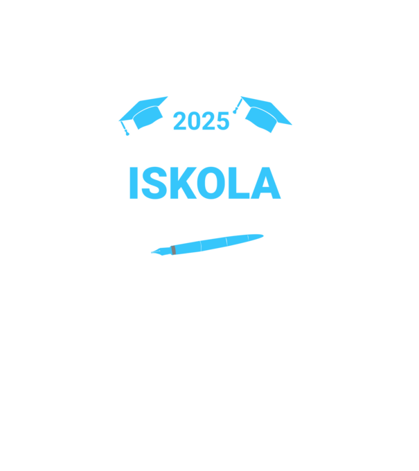 Általános iskola teljesítve minta türkiz pólón