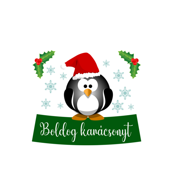 Boldog karácsonyt minta fehér pólón