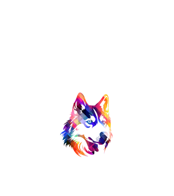 Husky minta fehér pólón