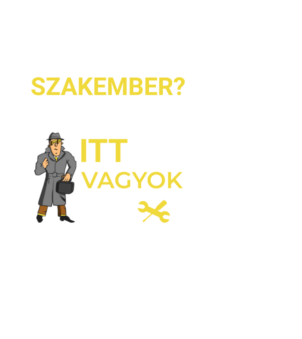 Szakember minta fekete pólón
