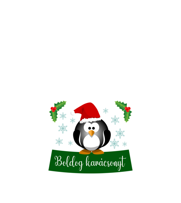 Boldog karácsonyt minta fekete pólón