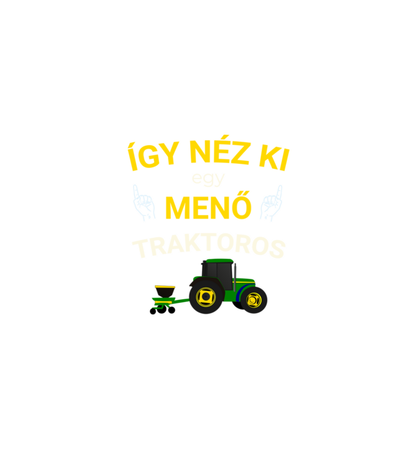 Menő traktoros minta szürke pólón