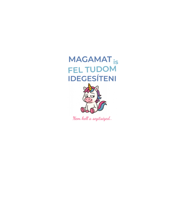 Magamat is fel tudom idegesíteni minta fehér pólón