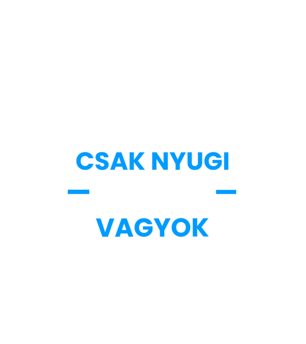 Csak nyugi pincér vagyok minta fehér pólón