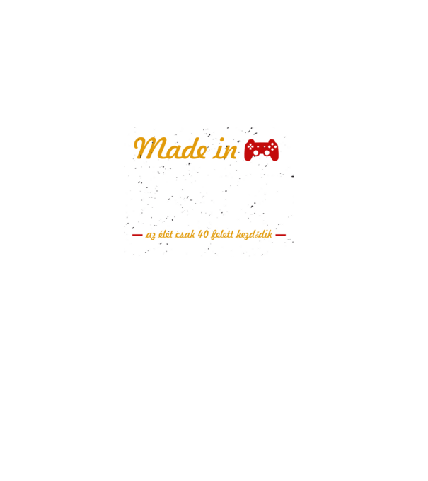 1984 - Az élet csak 40 felett kezdődik minta fekete pólón