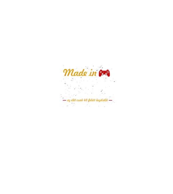 1984 - Az élet csak 40 felett kezdődik minta fekete pólón