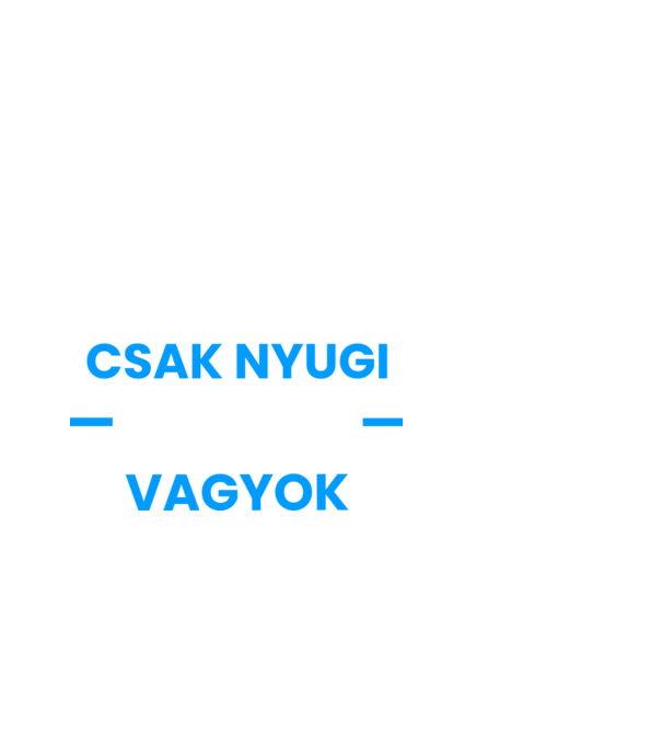 Csak nyugi pincér vagyok minta fehér pólón