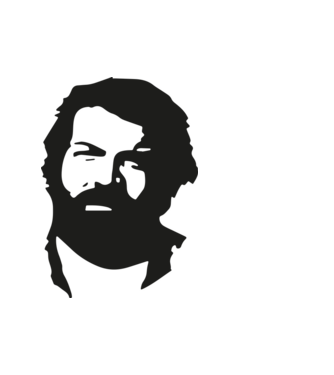 Bud Spencer Sziluett 1 minta fehér pólón