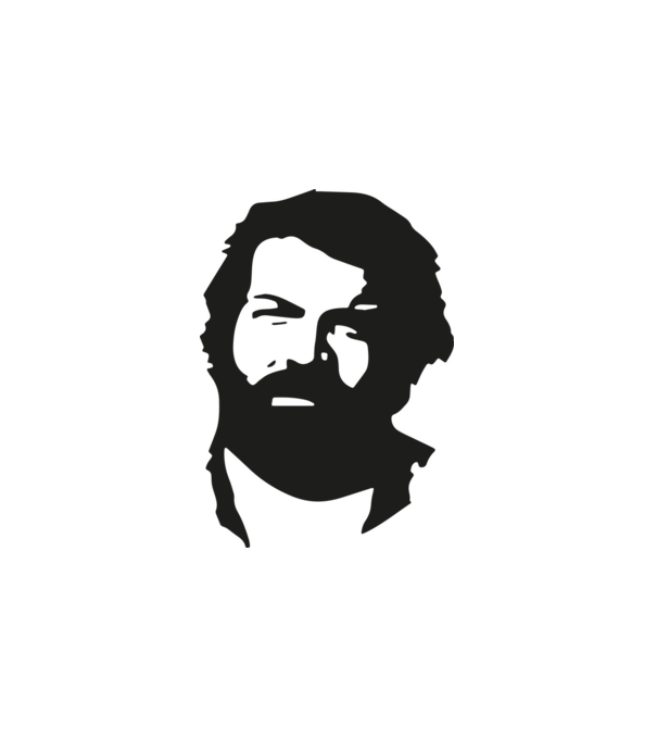 Bud Spencer Sziluett 1 minta fehér pólón