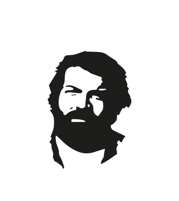 Bud Spencer Sziluett 1 minta fehér pólón
