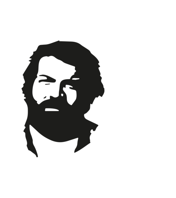 Bud Spencer Sziluett 1 minta fehér pólón