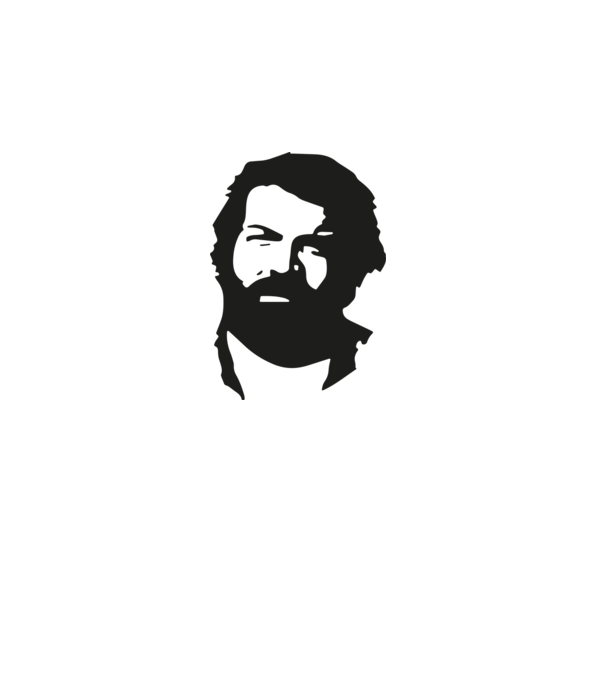 Bud Spencer Sziluett 1 minta fehér pólón