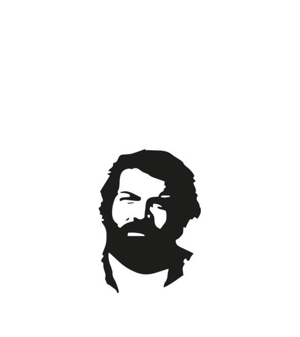 Bud Spencer Sziluett 1 minta fehér pólón
