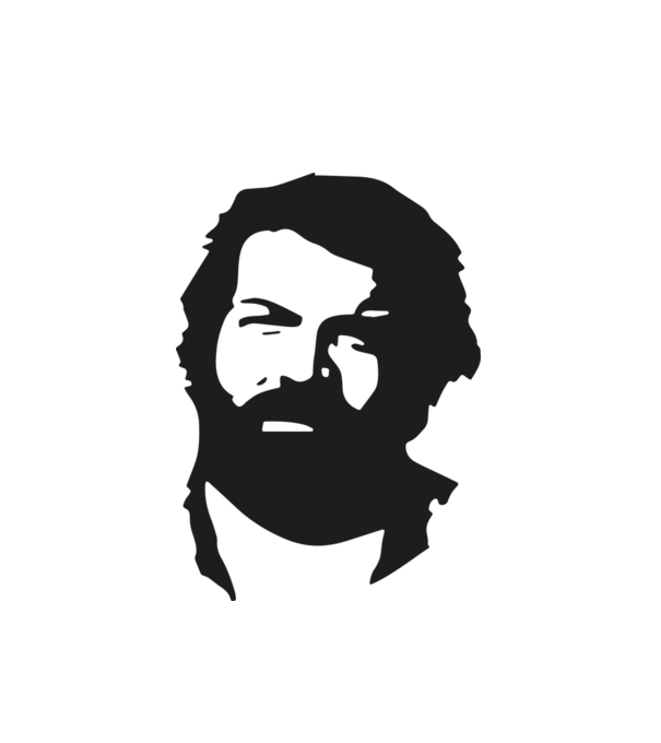 Bud Spencer Sziluett 1 minta fehér pólón