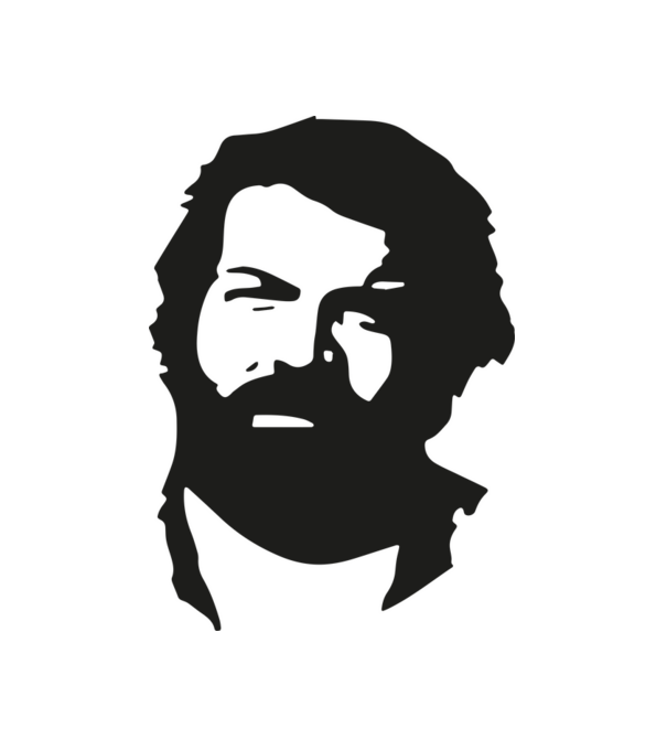 Bud Spencer Sziluett 1 minta fehér pólón