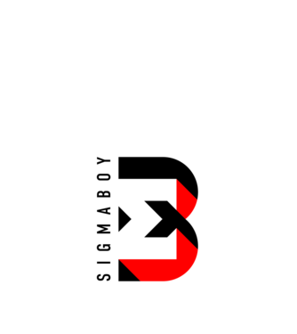 Sigma Boy minta fekete pólón