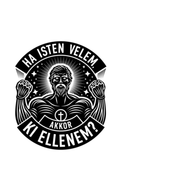 Ha Isten velem, akkor ki ellenem? (színezhető) minta fehér pólón