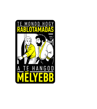 A te hangod mélyebb... minta világoskék pólón