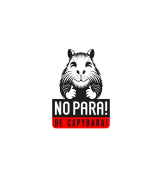 No para! Be capybara! minta szürke pólón