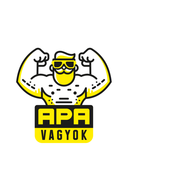 Apa vagyok minta világoskék pólón