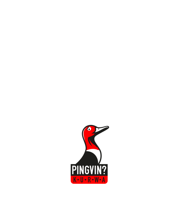 Pingvin? Kurwa! minta világos rózsaszín pólón