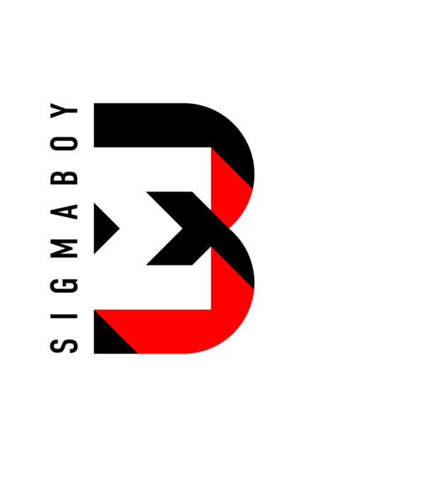 Sigma Boy minta fekete pólón