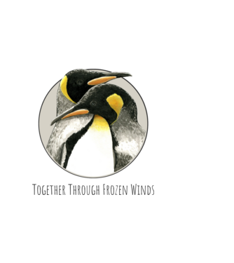 Penguins - Together Through Frozen Winds RS minta világos rózsaszín pólón
