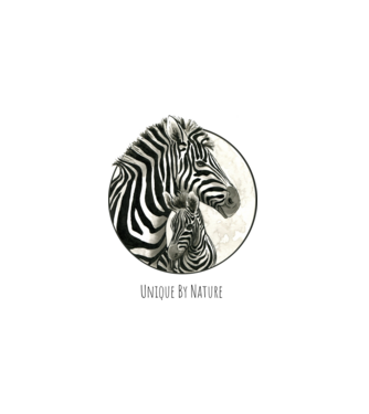 Zebras - Unique By Nature minta fehér pólón